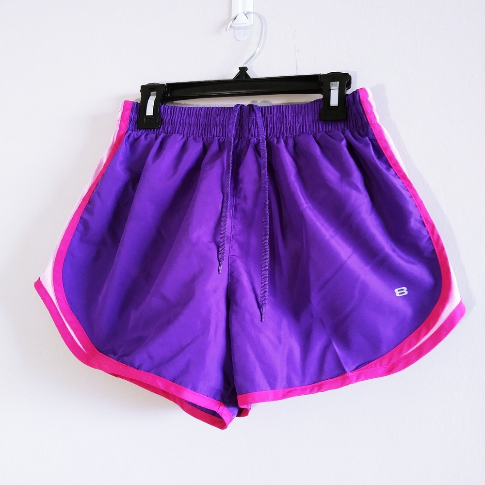 Layer 8 Women Pink & Purple Running Shorts Small